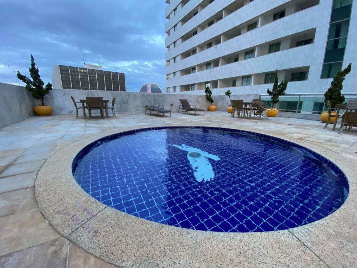 Flat Encantador No 11º Com Vista Pra Torre De Tv Brasilia Bagian luar foto